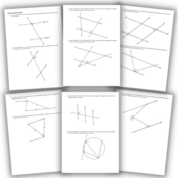 Angles in parallel lines worksheet